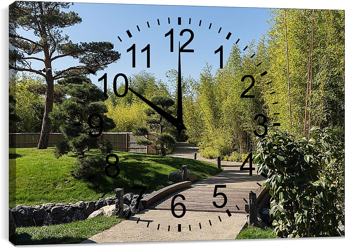 Часы картина - Японский сад. Краснодар
