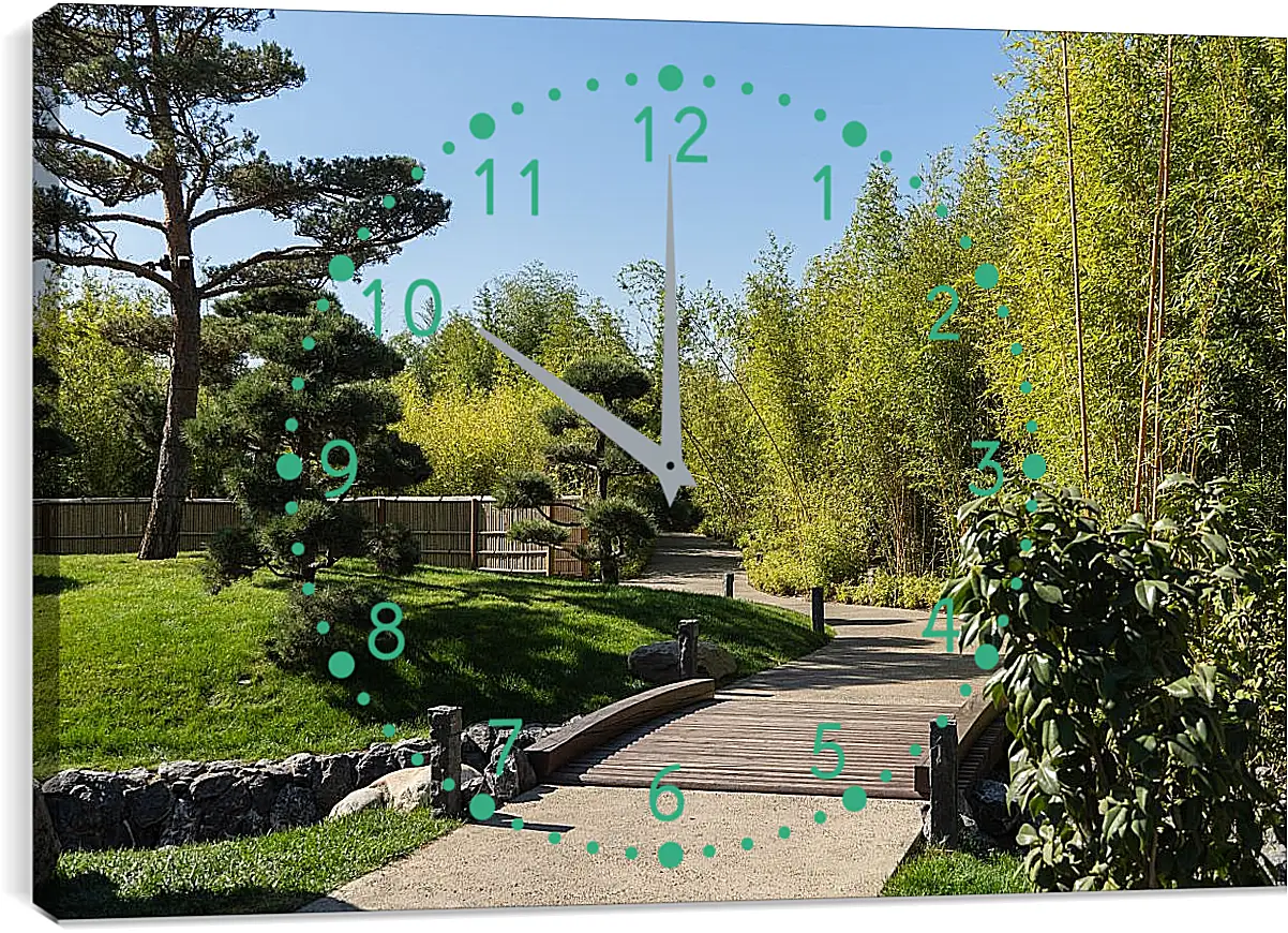 Часы картина - Японский сад. Краснодар