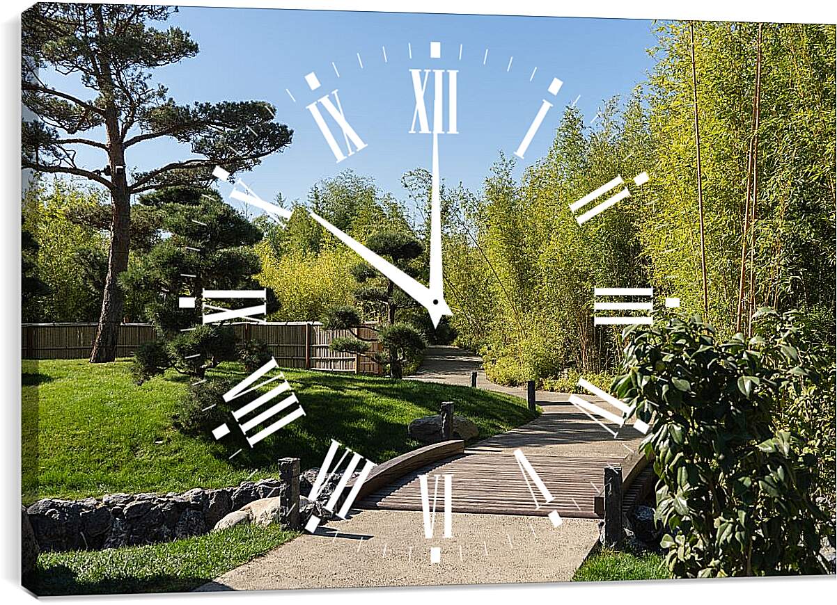 Часы картина - Японский сад. Краснодар