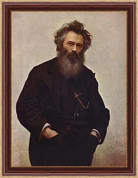 Картина в раме - Портрет художника Ивана Шишкина. Иван Николаевич Крамской