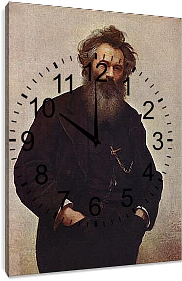 Часы картина - Портрет художника Ивана Шишкина. Иван Николаевич Крамской