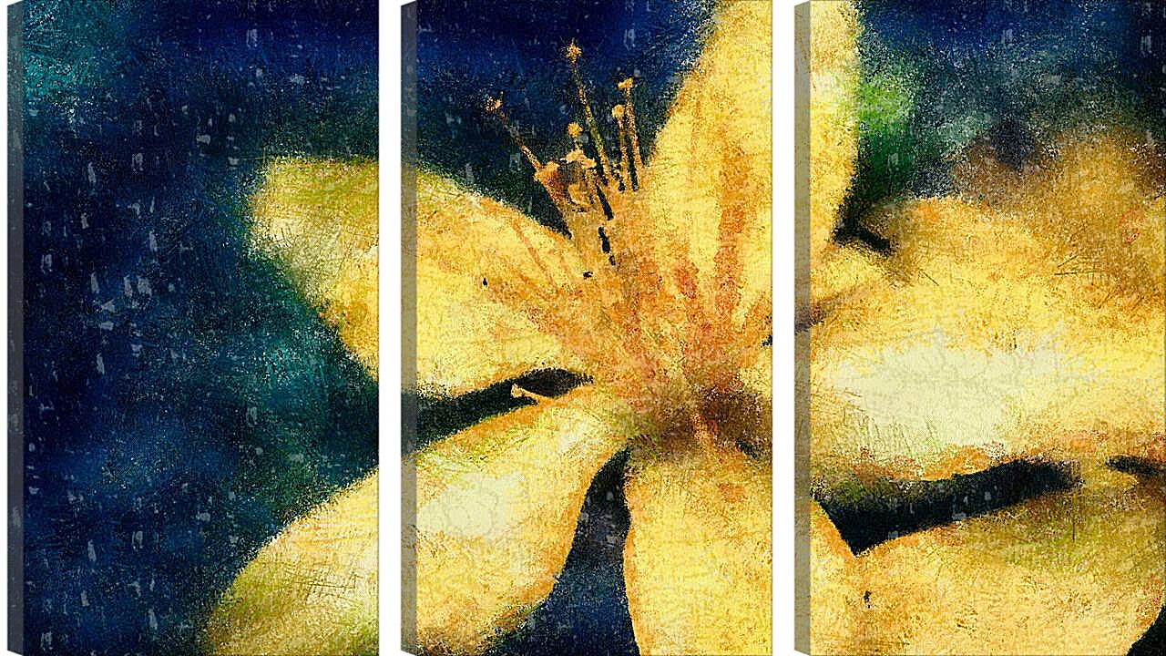 Модульная картина - Желтая лилия