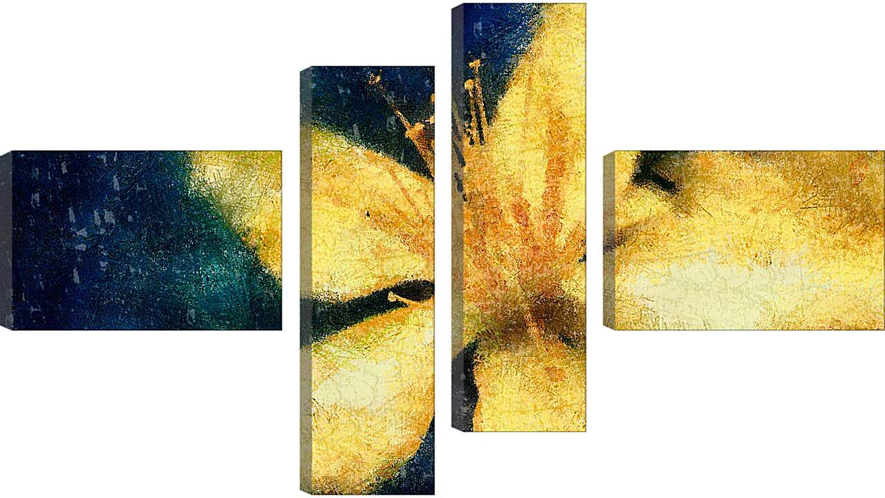 Модульная картина - Желтая лилия
