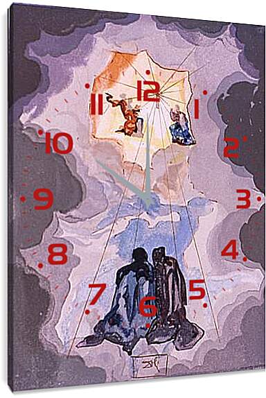 Часы картина - Dante in Ecstasy. Сальвадор Дали