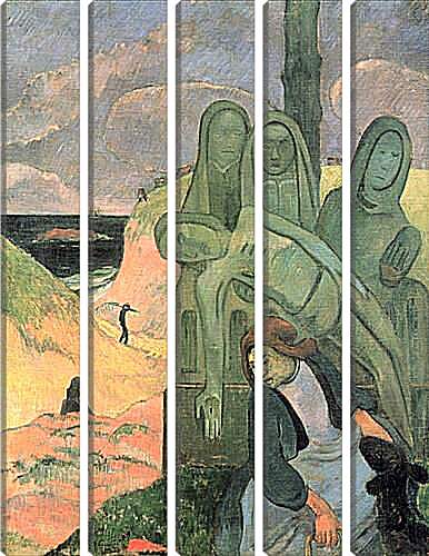 Модульная картина - Le Christ vert ou Calvaire breton. Поль Гоген