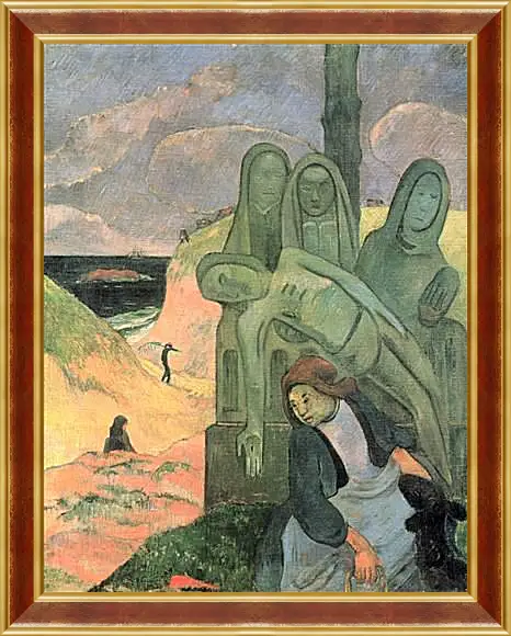 Картина в раме - Le Christ vert ou Calvaire breton. Поль Гоген