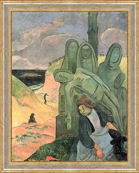 Картина в раме - Le Christ vert ou Calvaire breton. Поль Гоген