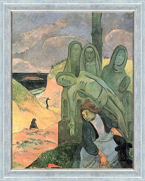 Картина в раме - Le Christ vert ou Calvaire breton. Поль Гоген