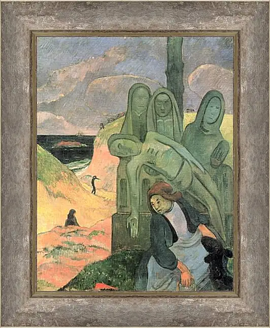 Картина в раме - Le Christ vert ou Calvaire breton. Поль Гоген