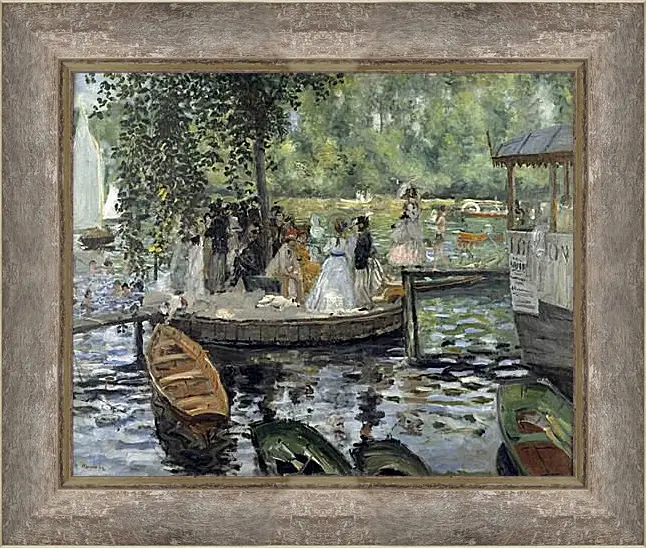 Картина в раме - La Grenouillere. Пьер Огюст Ренуар