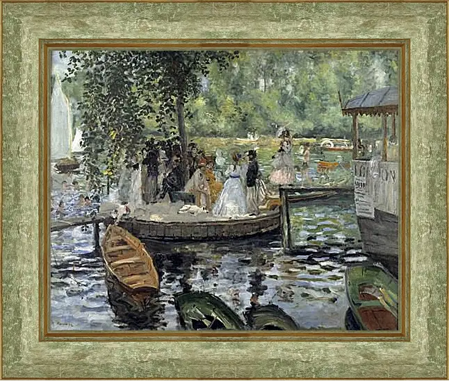 Картина в раме - La Grenouillere. Пьер Огюст Ренуар
