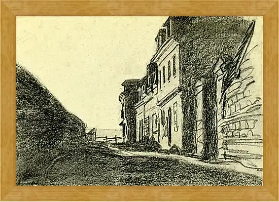 Картина в раме - Maisons pres de la mer. Клод Моне