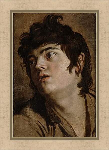 Картина в раме - Head of a Young Man. Питер Пауль Рубенс