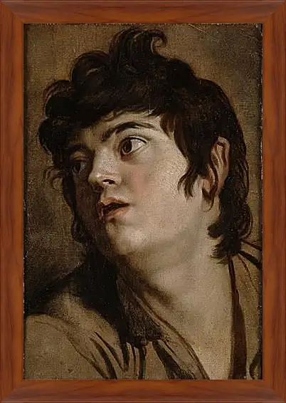 Картина в раме - Head of a Young Man. Питер Пауль Рубенс