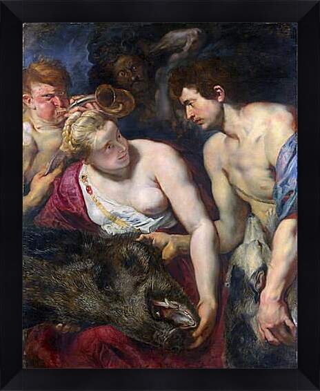 Картина в раме - Аталанта и Мелеагра. Питер Пауль Рубенс