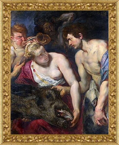 Картина в раме - Аталанта и Мелеагра. Питер Пауль Рубенс