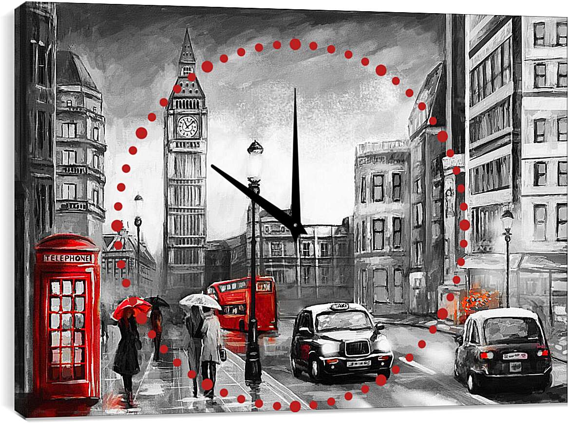 Часы картина - Такси Лондон