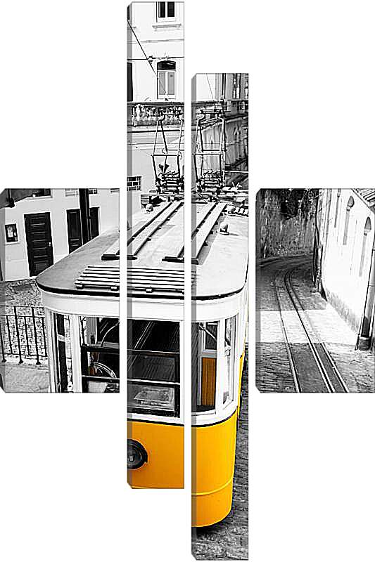 Модульная картина - Ретро трамвай