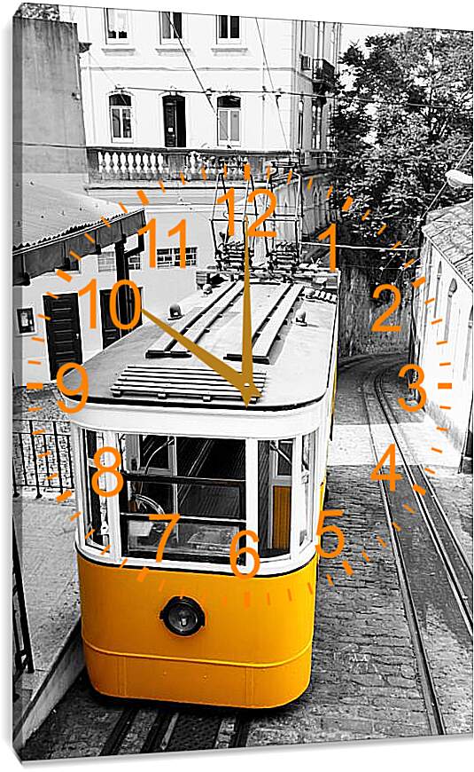 Часы картина - Ретро трамвай