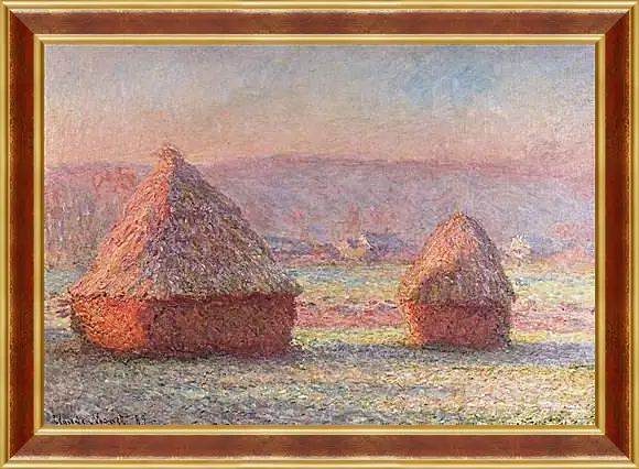 Картина в раме - Haystacks. Клод Моне