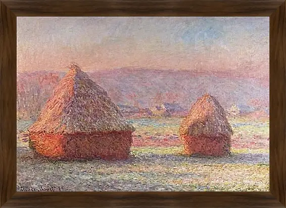 Картина в раме - Haystacks. Клод Моне