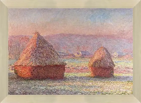 Картина в раме - Haystacks. Клод Моне