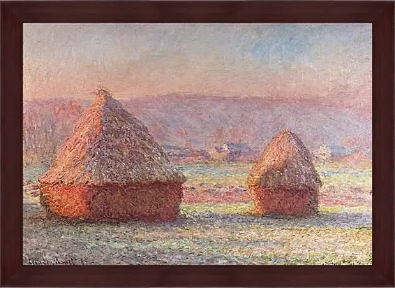 Картина в раме - Haystacks. Клод Моне