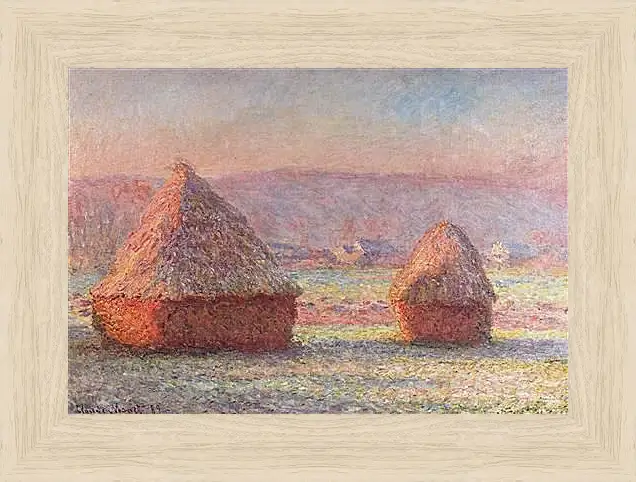 Картина в раме - Haystacks. Клод Моне