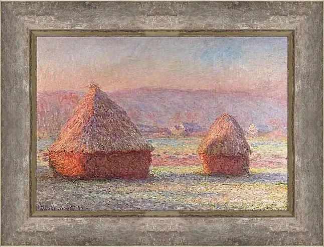 Картина в раме - Haystacks. Клод Моне