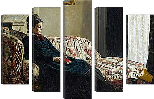 Модульная картина - Meditation, Mrs. Клод Моне