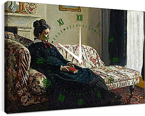 Часы картина - Meditation, Mrs. Клод Моне
