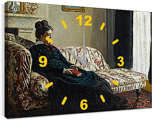 Часы картина - Meditation, Mrs. Клод Моне