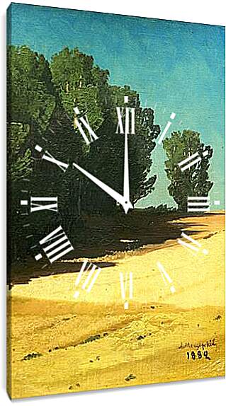 Часы картина - Летний пейзаж. Мещерский Арсений