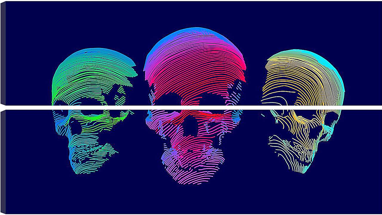 Модульная картина - Три черепа