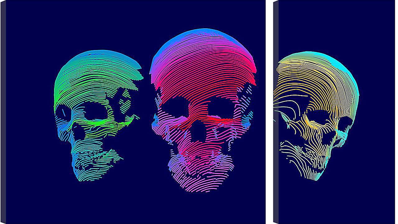 Модульная картина - Три черепа