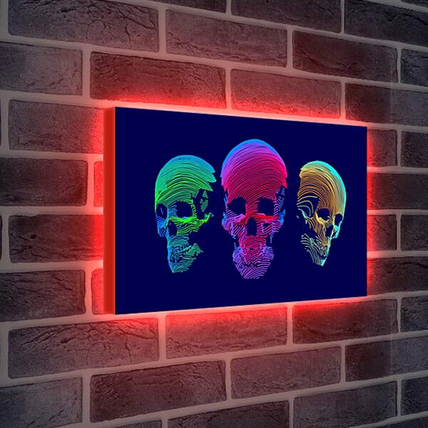 Лайтбокс световая панель - Три черепа