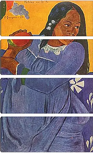 Модульная картина - La femme au mango. Поль Гоген
