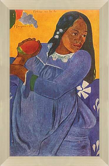 Картина в раме - La femme au mango. Поль Гоген
