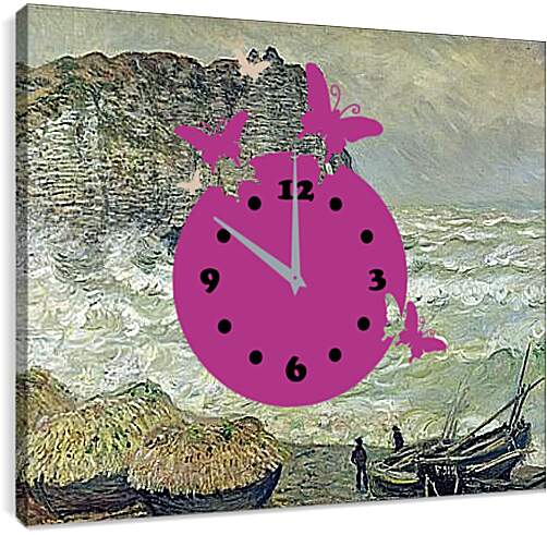 Часы картина - ШТОРМ. Клод Моне