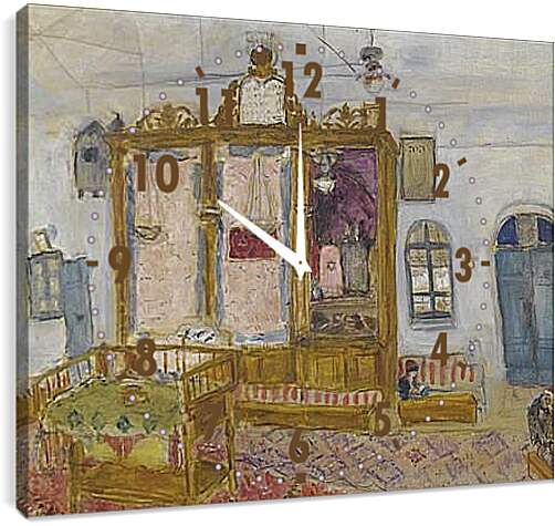 Часы картина - INTERIOR  OF  THE  YEMENITE  HAGORAL  SYNAGOGUE,  JERUSALEM. Марк Шагал