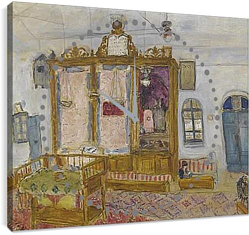 Часы картина - INTERIOR  OF  THE  YEMENITE  HAGORAL  SYNAGOGUE,  JERUSALEM. Марк Шагал