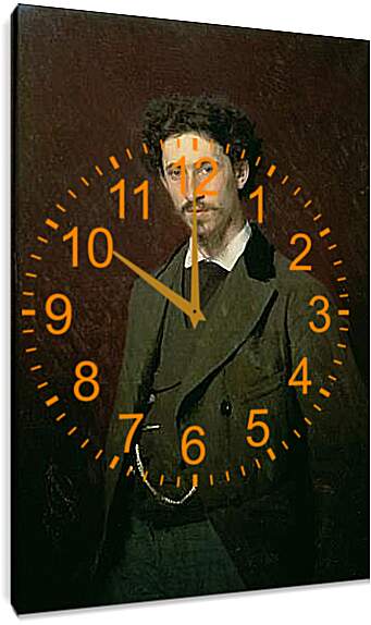 Часы картина - Илья Ефимович Репин. Иван Николаевич Крамской
