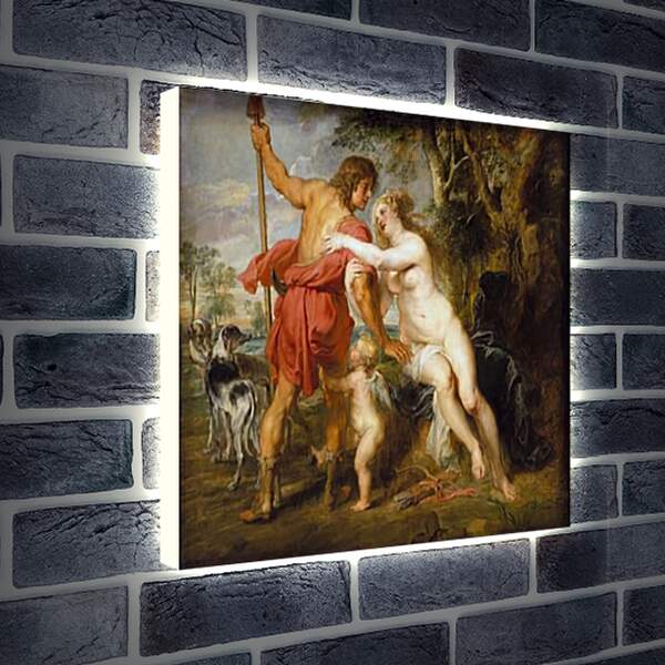 Лайтбокс световая панель - Венера и Адонис. Питер Пауль Рубенс