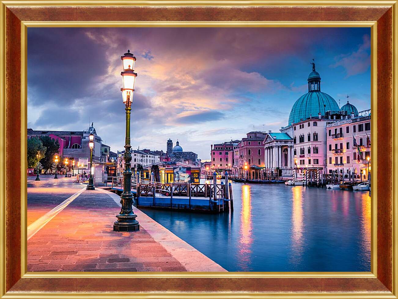 Картина в раме - Венеция  церковь Сан-Симеоне Пикколо