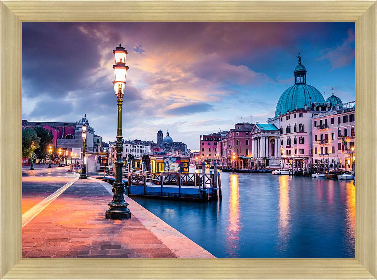 Картина в раме - Венеция  церковь Сан-Симеоне Пикколо