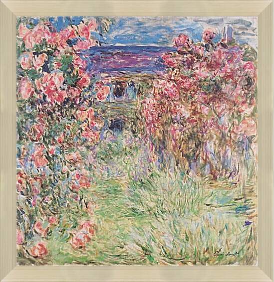 Картина в раме - La maison dans les roses. Клод Моне