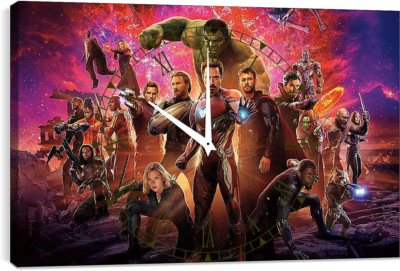 Часы картина - Картина Мстители Война бесконечности