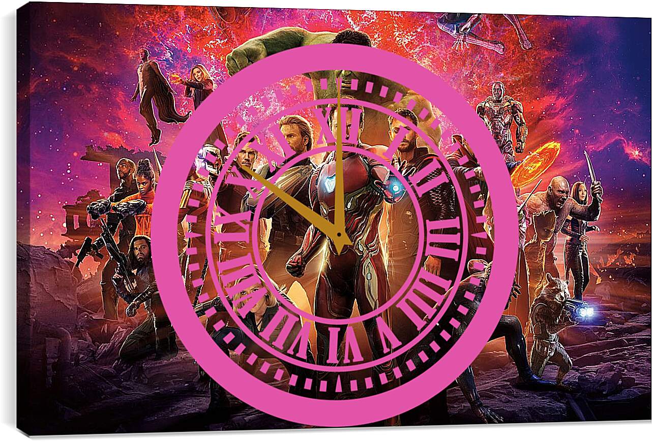 Часы картина - Картина Мстители Война бесконечности