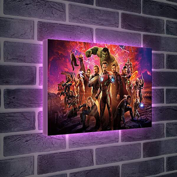 Лайтбокс световая панель - Картина Мстители Война бесконечности