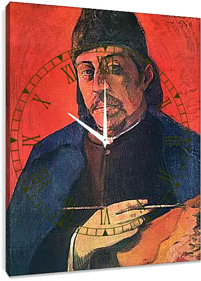Часы картина - Автопортрет с палитрой. Поль Гоген